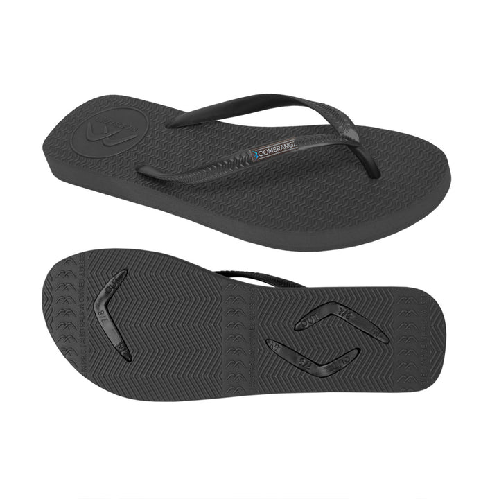 Slim Black Flip Flops Boomerangz Canada