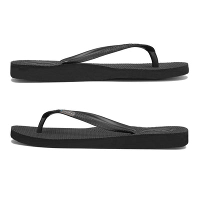 Slim Black Flip-Flops